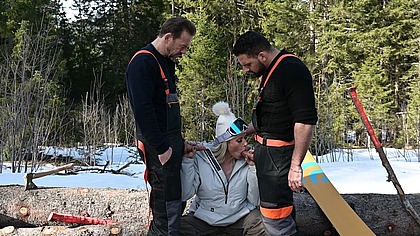 PornWorld Sexy Snowboarder Brittany Bardot Invites Lumberjacks Back For DP Threesome GP2970